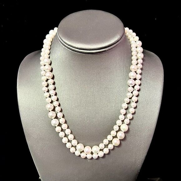 Akoya Pearls Necklace 38" 14k Y Gold Ball Clasp 8.52 mm $8,790 216205 - Picture 1 of 11